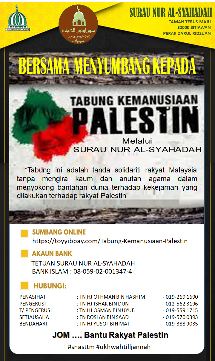 Palestin tabung kemanusiaan Kerajaan Sabah